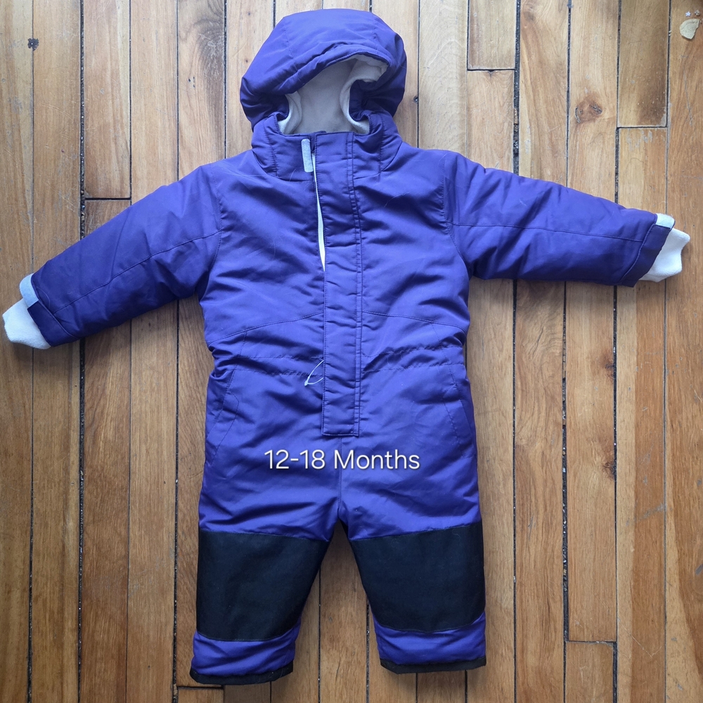 Kids' Purple Puffer Snowsuit